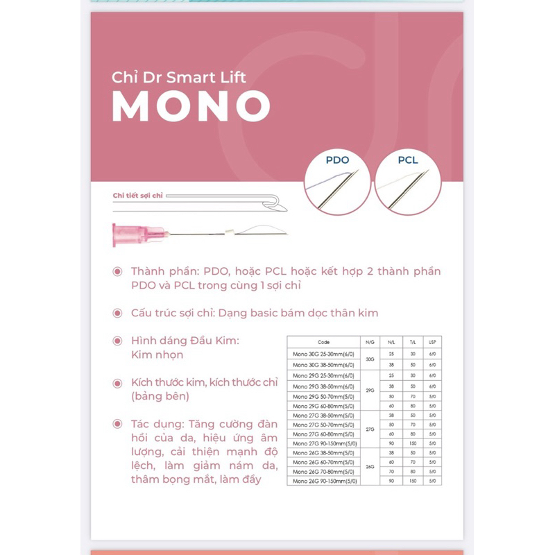 Chỉ Mono PDO 25-38-60mm Dr.Smart mẫu mới