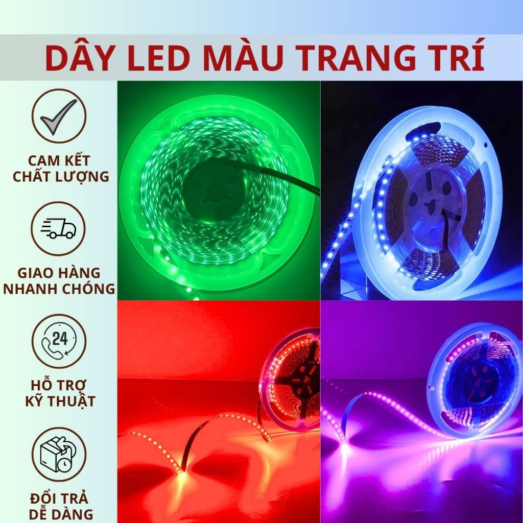 Dây led màu trang trí 2835, 120 led/m | Shopee Việt Nam