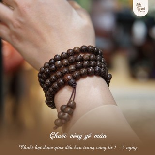 tràng hạt 108 cỡ hạt 6mm gỗ vân mun đuôi công,vòng mân tự nhiên,vòng phong thủy đeo tay hay đeo cổ đều được