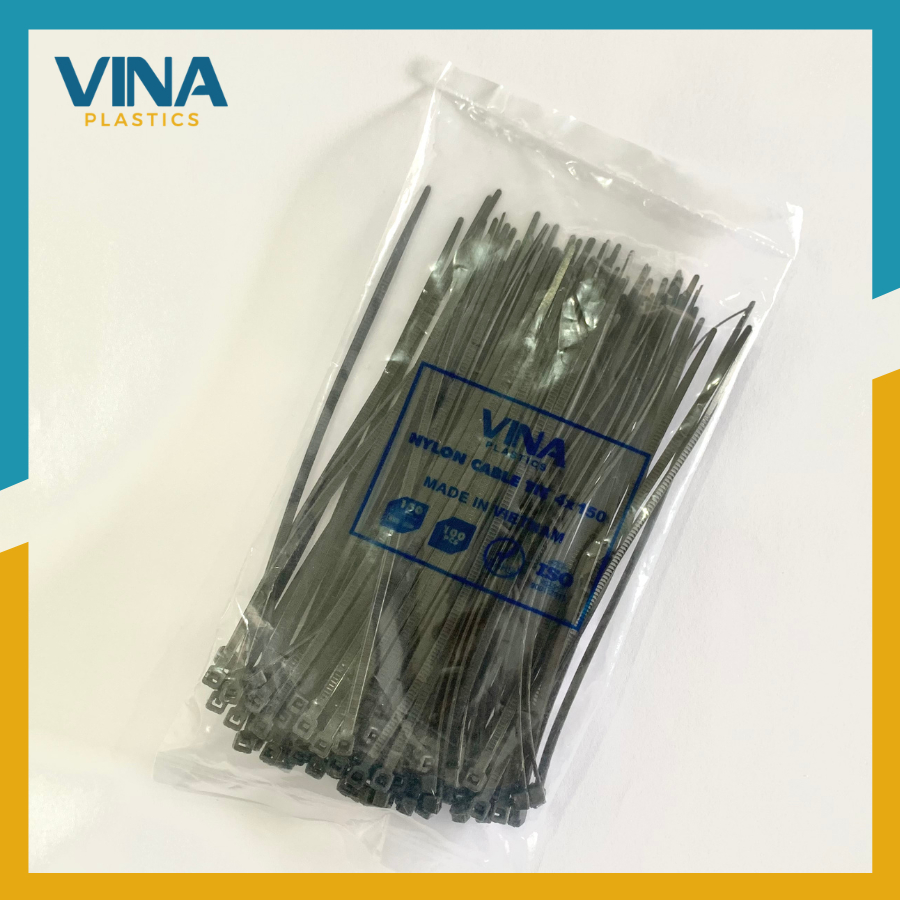 Dây rút nhựa 15 cm túi 100 sợi trắng, đen | Shopee Việt Nam