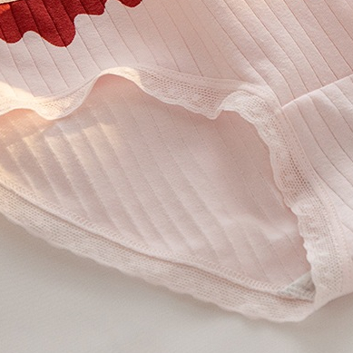 [ Xả Hàng ] Quần lót nữ cotton tone hồng viền ren nhẹ nhàng, Quần chip nữ cạp vừa đáy may 2 lớp kháng khuẩn LY11