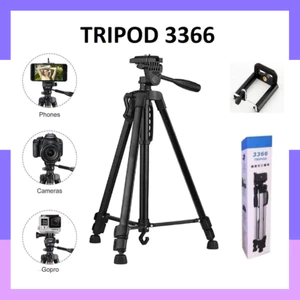 Gậy 3 chân, Giá đỡ Điện Thoại, Trippod 3366 Có Tay Cầm Quay Phim Cao 1m40
