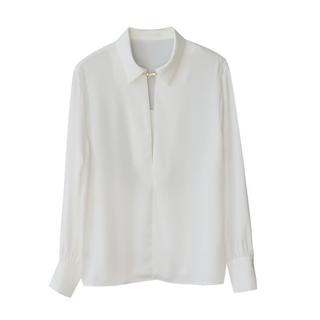 Áo Sơ Mi Nữ Công Sở ,Sơ Mi Cài Tag Dáng Basic Chất liệu trượt hàn - SM05