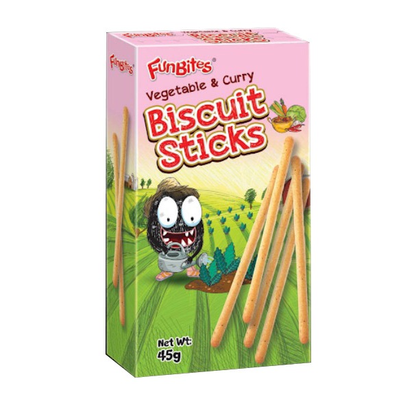 Bánh Quy FunBites Stick Vị Rau Cà Ry FunBites Biscuit Sticks Vegetable ...