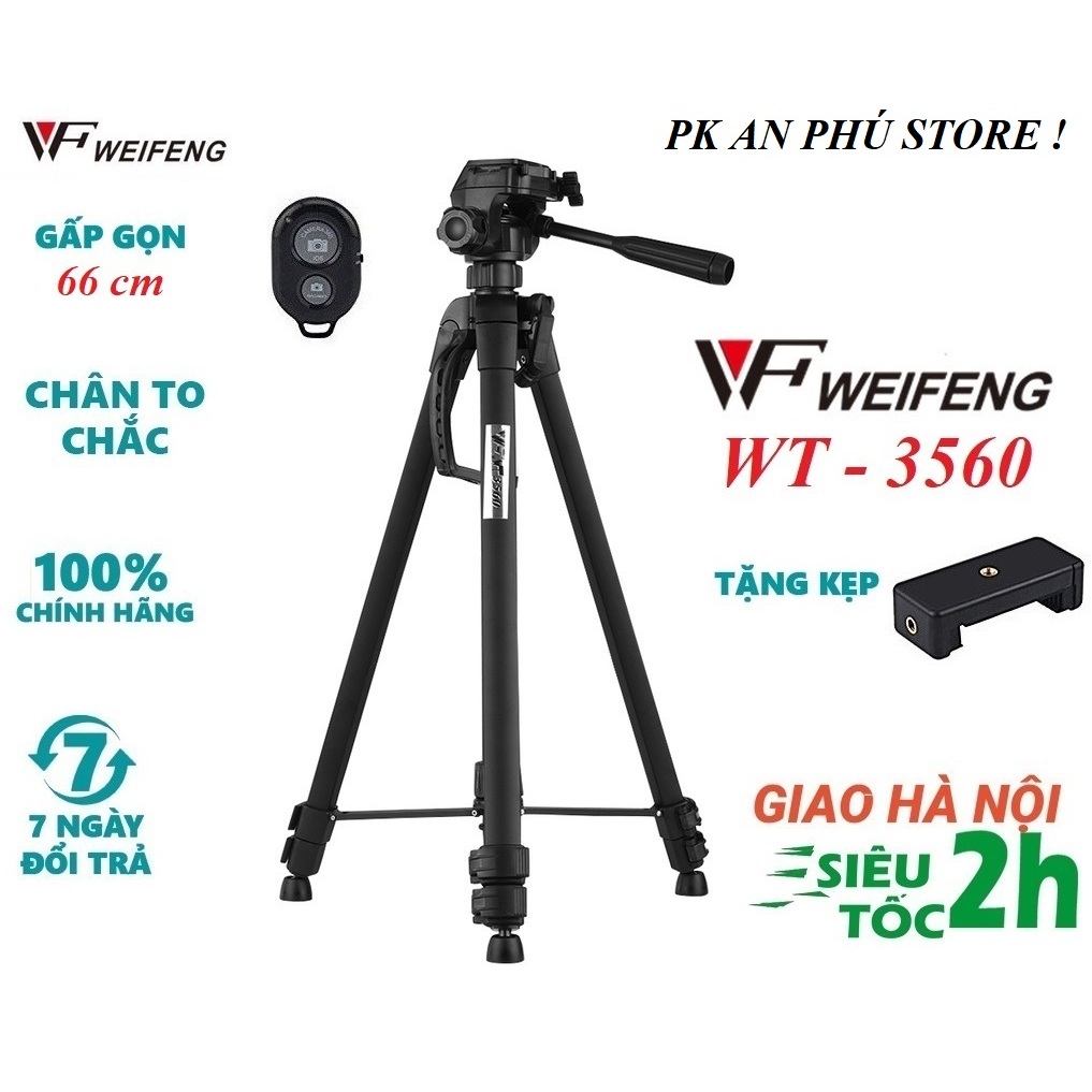 Chân máy ảnh, Chân Tripod Chính hãng Weifeng WT - 3540 WT Chân máy ảnh, Chân Tripod Chính hãng Weifeng WT - 3540 WT