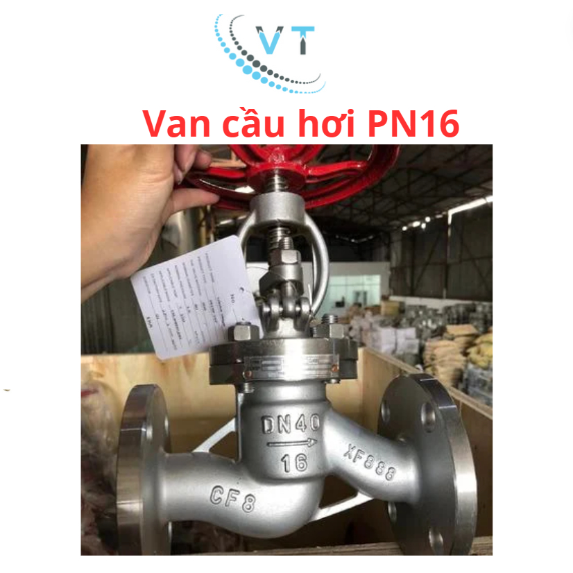 Van cầu hơi PN16 inox 304, đủ size DN15 - DN20 - DN25 - DN32 - DN40.