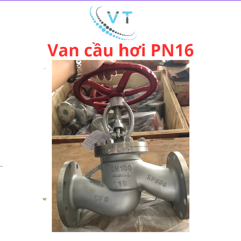 Van cầu hơi PN16 inox 304, đủ size DN15 - DN20 - DN25 - DN32 - DN40.