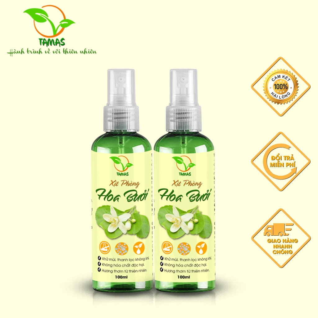 Ảnh Xịt Thơm Phòng Hoa Bưởi TAMAS - Khử Mùi, Làm Thơm Phòng, Thư Giãn, Giảm Stress, Thành Phần 100% Từ Thiên Nhiên 2