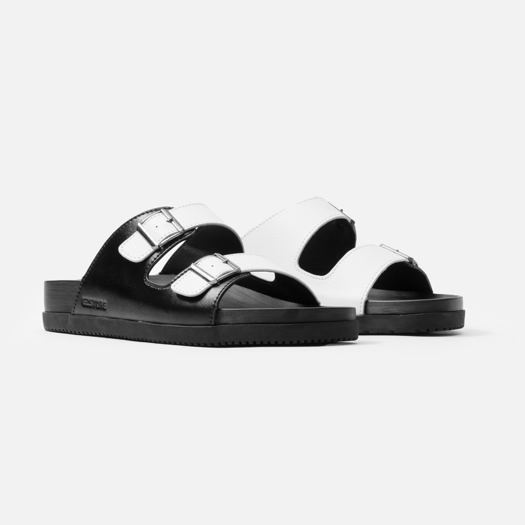 Ảnh Sandal nam G2 Cupid kiểu dép 2 quai ngang, Dép lê nam bằng da cao cấp đế cao 3,5cm làm dép đi biển 2