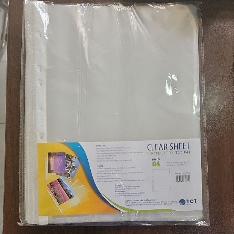 Xấp 100 tờ Bìa lỗ (File lỗ) 3 lạng với mép viền bìa nhựa 11 lỗ trong ...