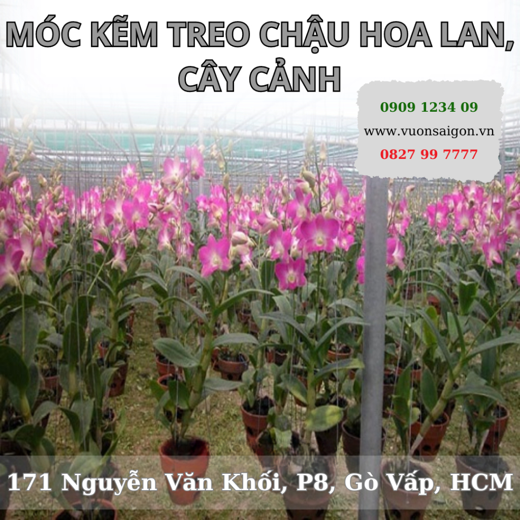 Móc kẽm treo chậu hoa lan, cây cảnh 4