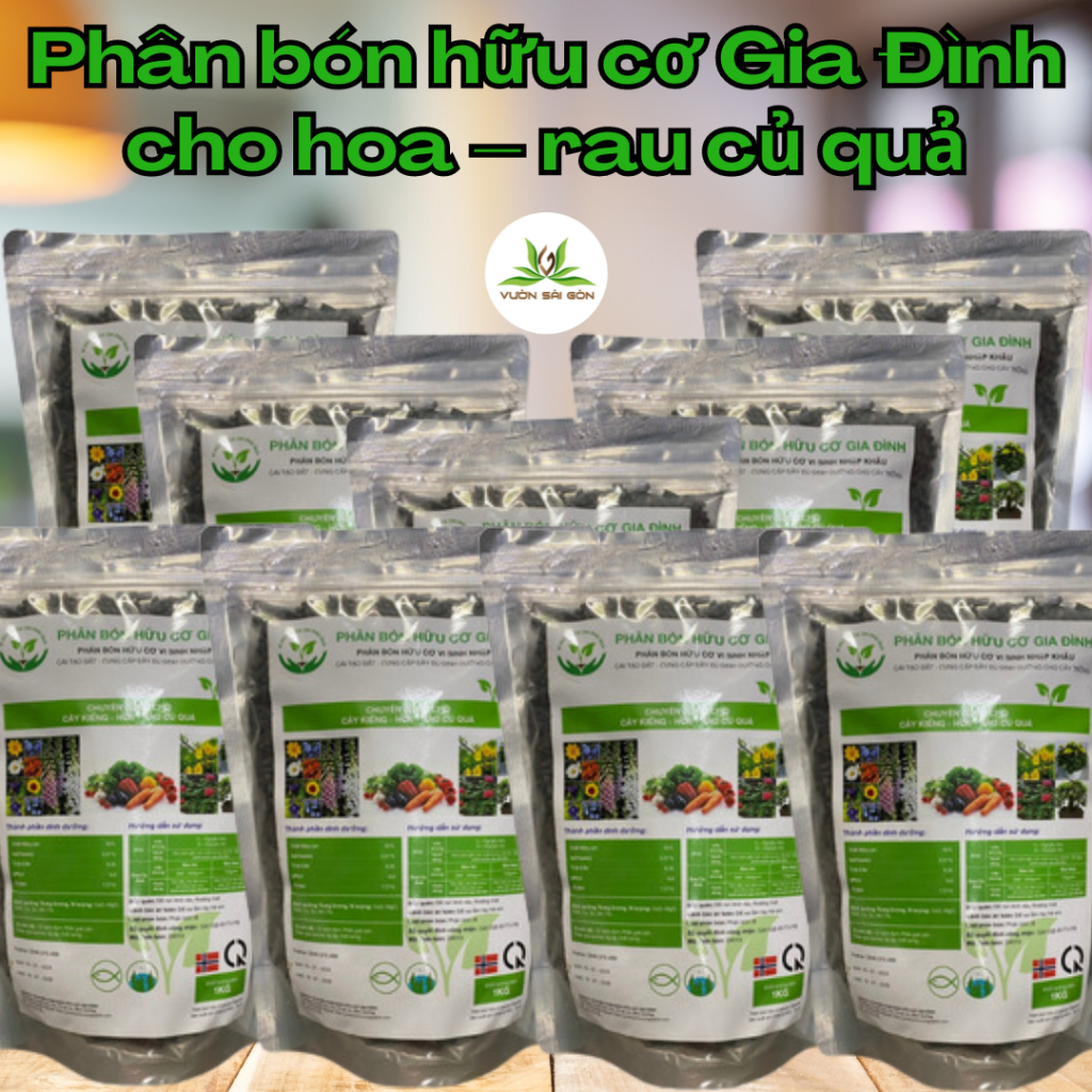 Phân bón hữu cơ Gia Đình cho hoa - rau củ quả 3