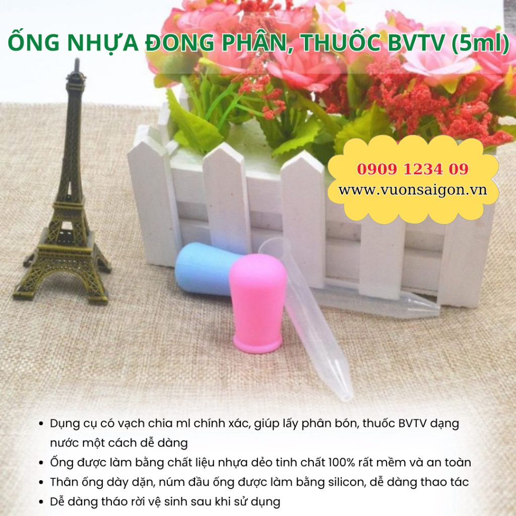 Ống nhựa đong phân, thuốc BVTV (5ml) 2