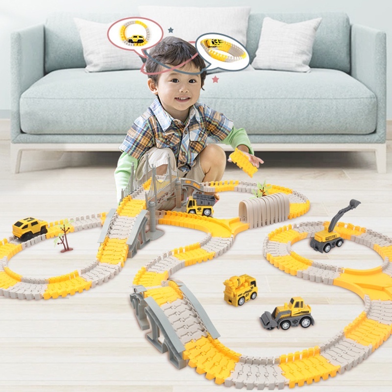 Bộ Đồ Chơi Lắp Ráp Đường Đua Ô Tô Đường Ray Ô Tô Trò Chơi Đường Ray 345 Chi Tiết Đồ Chơi Lắp Ghép-Đồ Chơi Cho Bé PUKAPI