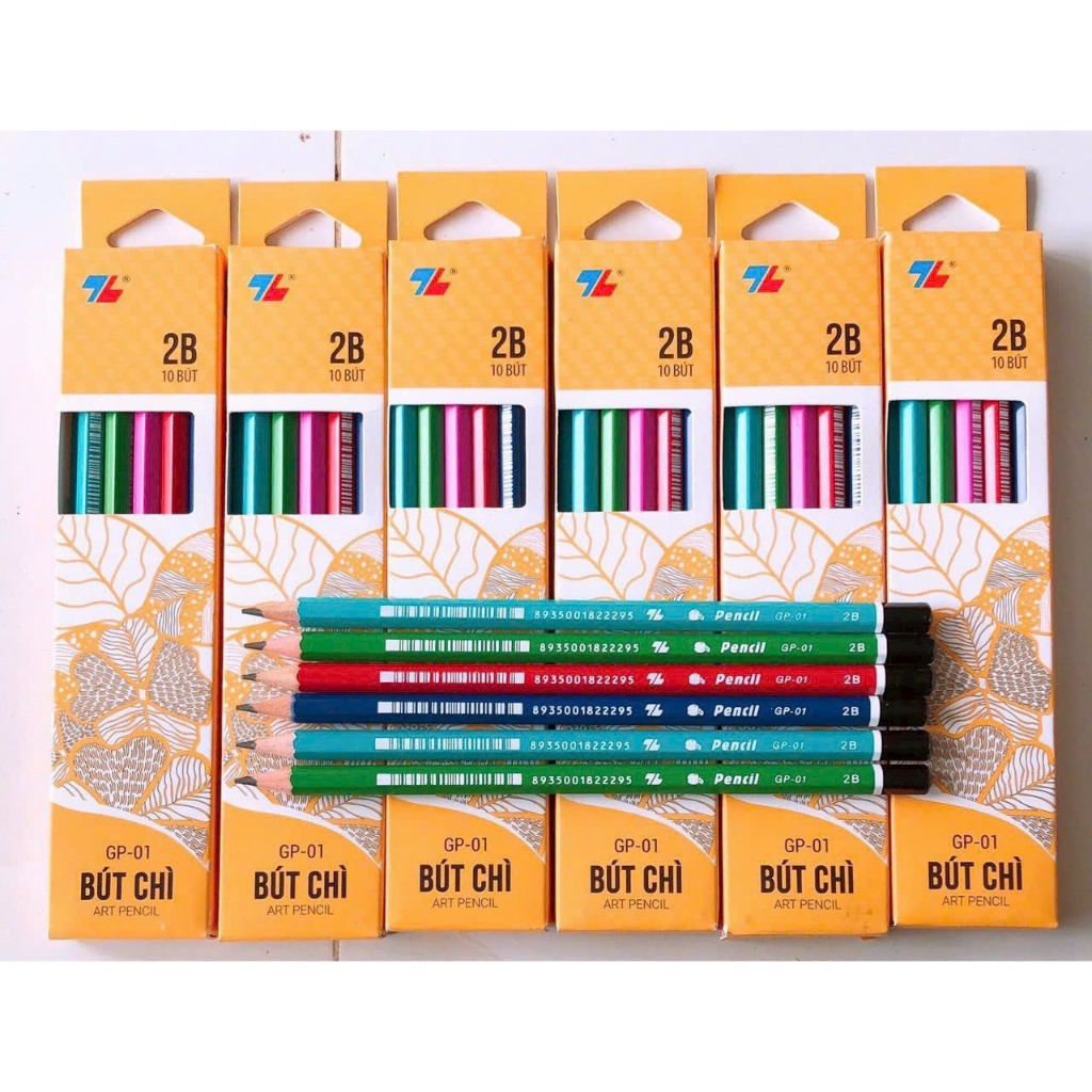 Hộp 10 bút chì Thiên Long loại đẹp_giá sỉ, mã 2B [Mã mới]