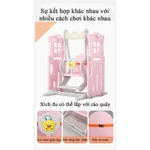 Quây cũi cầu trượt cho bé, Quây bóng gấp gọn, Cầu trượt xích đu đa năng cho bé tích hợp bóng đá bóng rổ nhà phao — ảnh 7