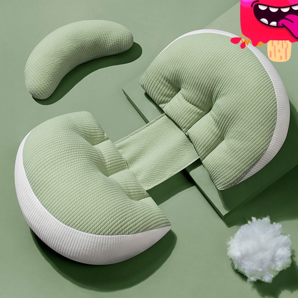 Ảnh Gối bà bầu cánh tiên cao cấp Kidsworld giảm tối đa đau lưng,tặng kèm gối phụ,hỗ trợ mẹ& bé ngủ ngon 1