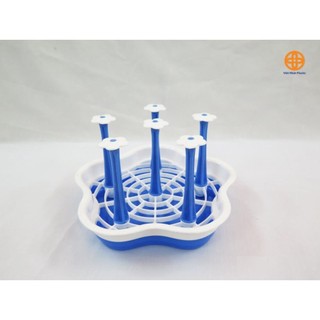 Khay Úp Cốc, Giá Úp Ly 6 Cốc, 8 Cốc Nhựa Hình Hoa Xinh Xắn, Khay Nhựa Úp Cốc Chén Nhựa Việt Nhật