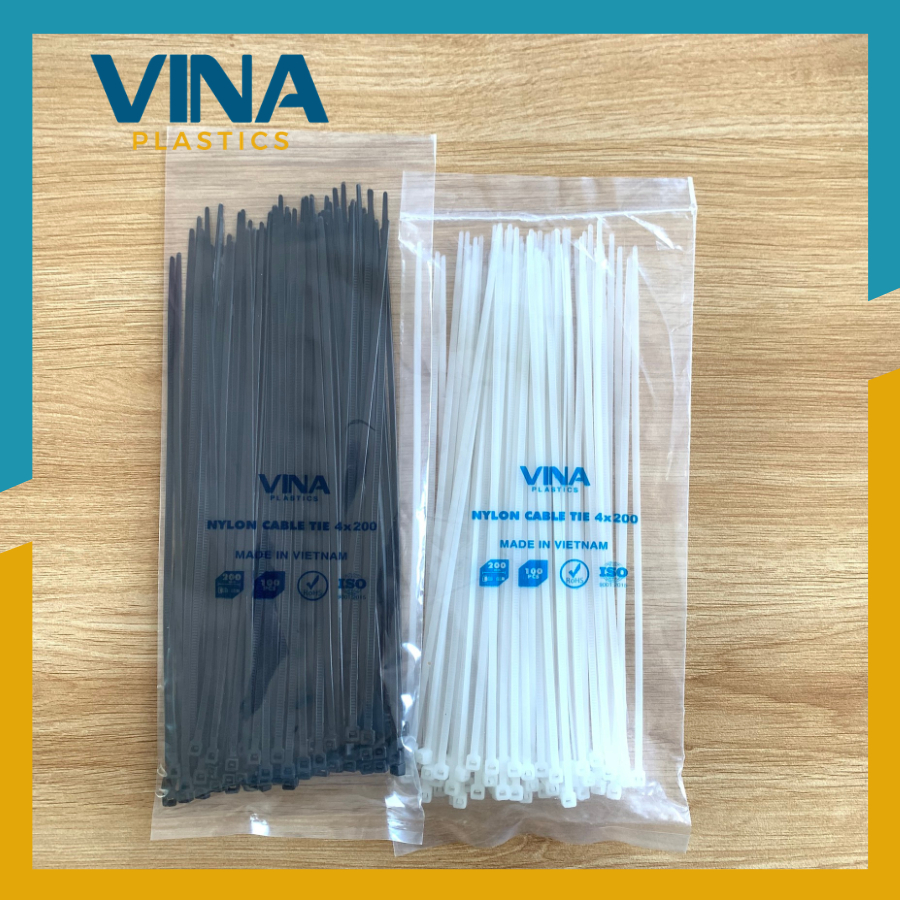 Dây rút nhựa 20 cm túi 100 sợi trắng, đen | Shopee Việt Nam