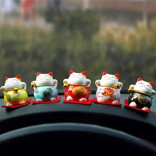 Bộ 5 tượng mèo sứ thần tài Maneki Neko