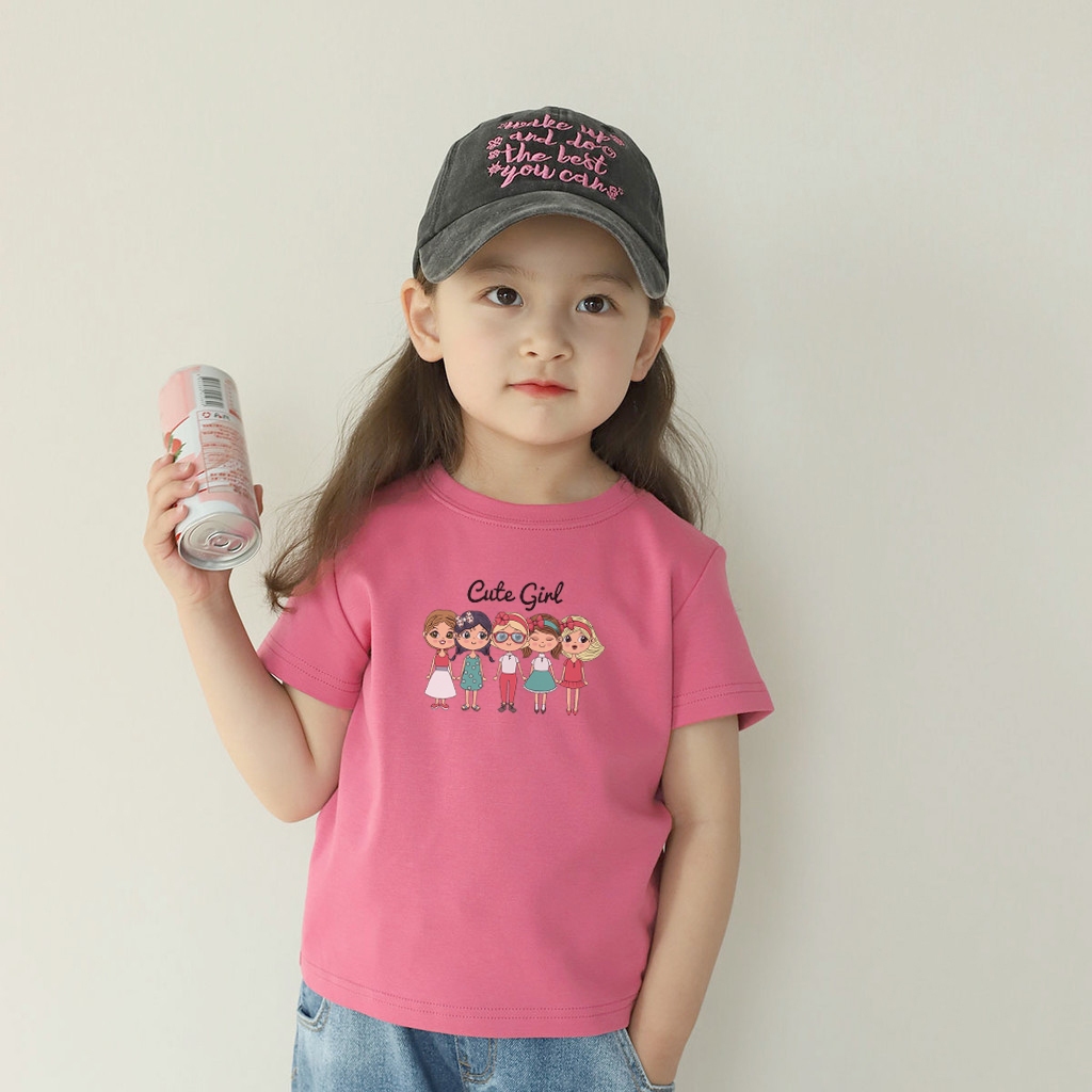 Ảnh Áo Phông Bé Gái Cộc Tay Chất Cotton Đẹp Họa Tiết BabyThree, LaBuBu Dễ Thương BabyBoo - PiBo-CTCT-IN 4