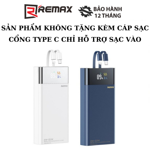 Pin Dự Phòng Sạc Nhanh Remax RPP-561 20000mAh QC PD max 22.5W tích hợp ...