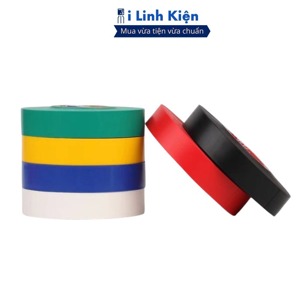 Băng dính cách điện, băng keo cách điện màu đỏ, đen, xanh, vàng chính hãng ilinhkien