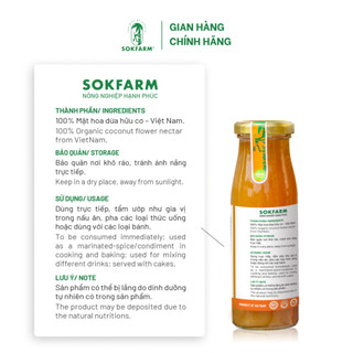 Mật hoa dừa cô đặc organic Sokfarm