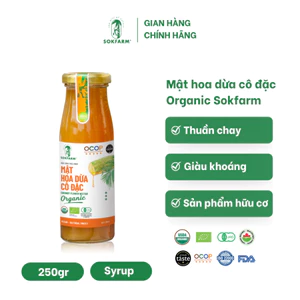 Mật hoa dừa cô đặc organic Sokfarm