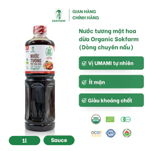 Nước tương mật hoa dừa organic Sokfarm - Dòng nguyên bản