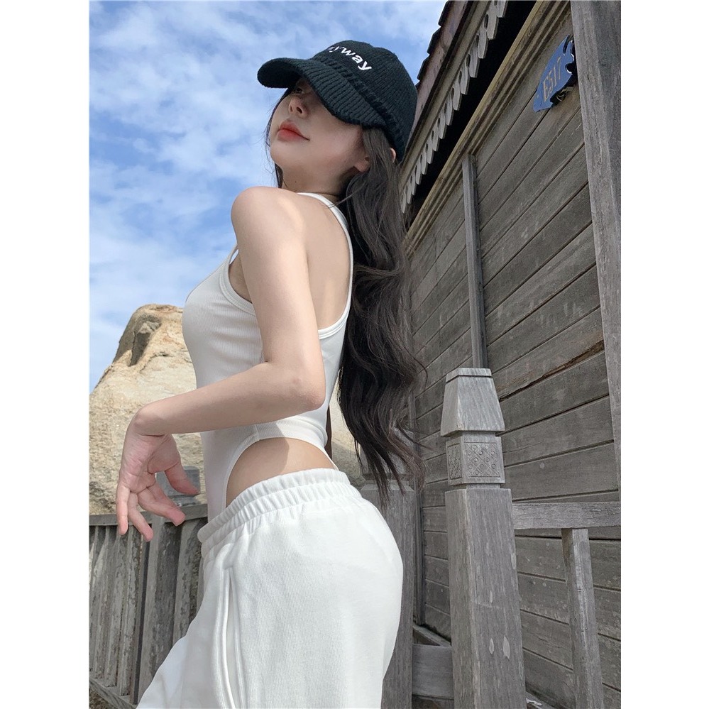 (CÓ MÚT) Áo Bodysuit Ba Lỗ RANSHI Thiết Kế Hở Ngực Khoét Eo Vừa Tôn Body Chất Thun Tăm Lạnh Thoáng Mát - RBS036