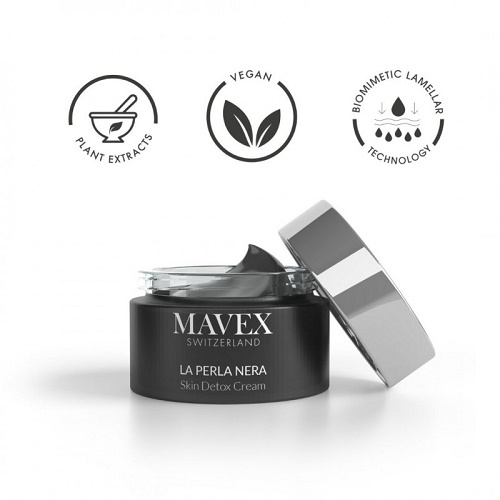 Kem dưỡng da Mavex La Perla Nera than hoạt tính làm sạch sâu, săn chắc da 50ML