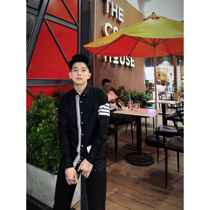 ⚡️[Hight Quality] Áo Sơ Mi Th.om Đen Khóa Kéo Vải Oxford - Điểm Nhấn 4 Vạch Trắng Cao Cấp - Qccc Hottrend Nam Nữ TB