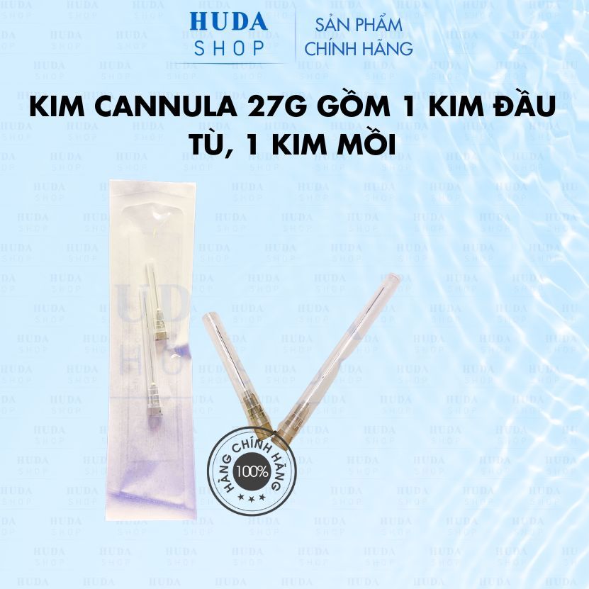 Kim đầu tù tiêm Filler HA cấy mỡ có sẵn kim mồi TIME MACHINE Cannula 27G size 70mm cao cấp