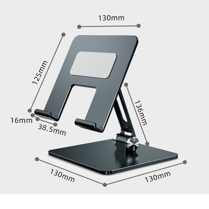 Giá đỡ ipad, Máy tính bảng hợp kim nhôm phiên bản mới cao cấp, Đế kẹp điện thoại chống rung xem phim, đọc sách gấp gọn