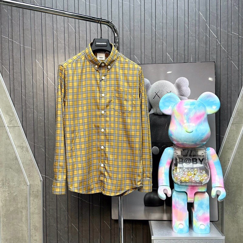 ⚡️[Hight Quality] Áo Sơ Mi Bbr Kẻ Sọc Vàng - Check Họa Tiết Kẻ Tăm Nhỏ Cao Cấp - Qccc Hottrend Full Túi Tag