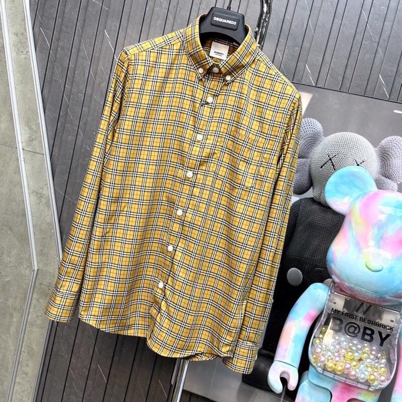 ⚡️[Hight Quality] Áo Sơ Mi Bbr Kẻ Sọc Vàng - Check Họa Tiết Kẻ Tăm Nhỏ Cao Cấp - Qccc Hottrend Full Túi Tag
