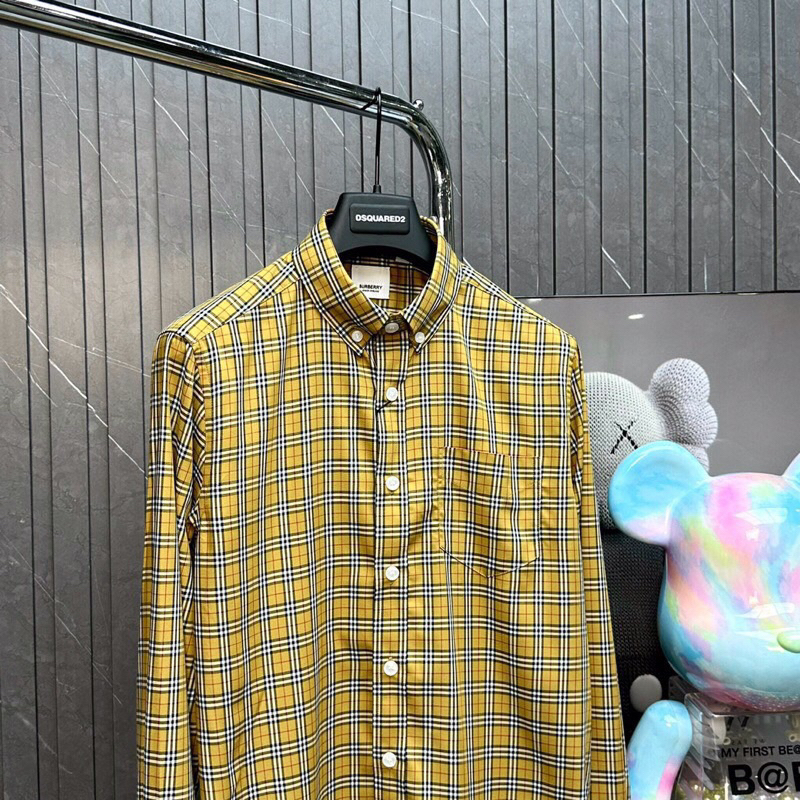 ⚡️[Hight Quality] Áo Sơ Mi Bbr Kẻ Sọc Vàng - Check Họa Tiết Kẻ Tăm Nhỏ Cao Cấp - Qccc Hottrend Full Túi Tag