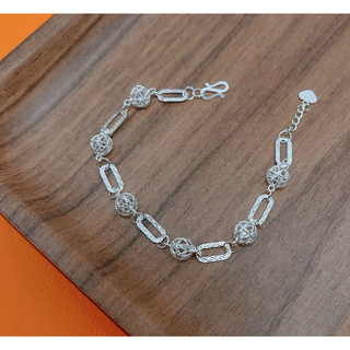 Lắc tay bạc Lopa , lắc tay xích cầu xinh xắn điệu đà Bạc Lopa