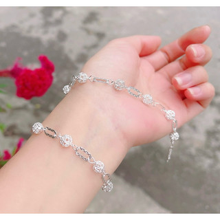 Lắc tay bạc Lopa , lắc tay xích cầu xinh xắn điệu đà Bạc Lopa
