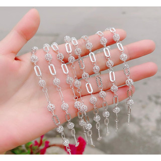 Lắc tay bạc Lopa , lắc tay xích cầu xinh xắn điệu đà Bạc Lopa