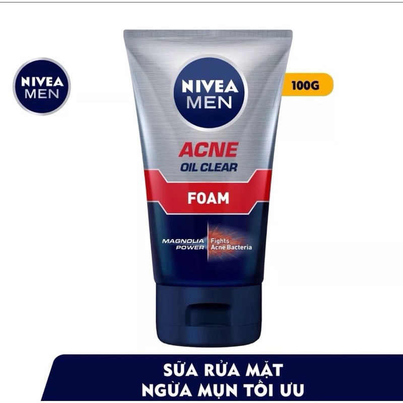 Sữa Rửa Mặt Nam,sữa rửa mặt, Nivea Men 100g