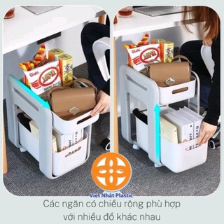 Kệ trượt đa năng Hokori Việt Nhật  có bánh xe dễ dàng di chuyển, Kệ đựng đồ phòng tắm nhà bếp 5588