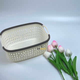 Giỏ nhựa hoa, Rổ đựng đồ Việt Nhật, có tay cầm tiện dụng đa năng 2 kích cỡ 3377