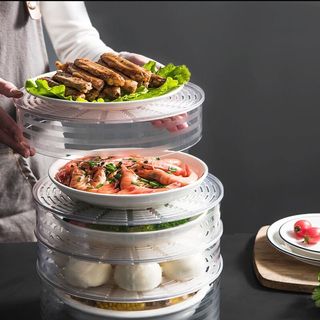 Lồng bàn đa tầng giữ nhiệt  bảo quản đồ ăn nhà bếp , Lồng bàn đậy thức ăn 5 tầng nhựa Việt Nhật 2676