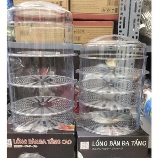 Lồng bàn đa tầng giữ nhiệt  bảo quản đồ ăn nhà bếp , Lồng bàn đậy thức ăn 5 tầng nhựa Việt Nhật 2676