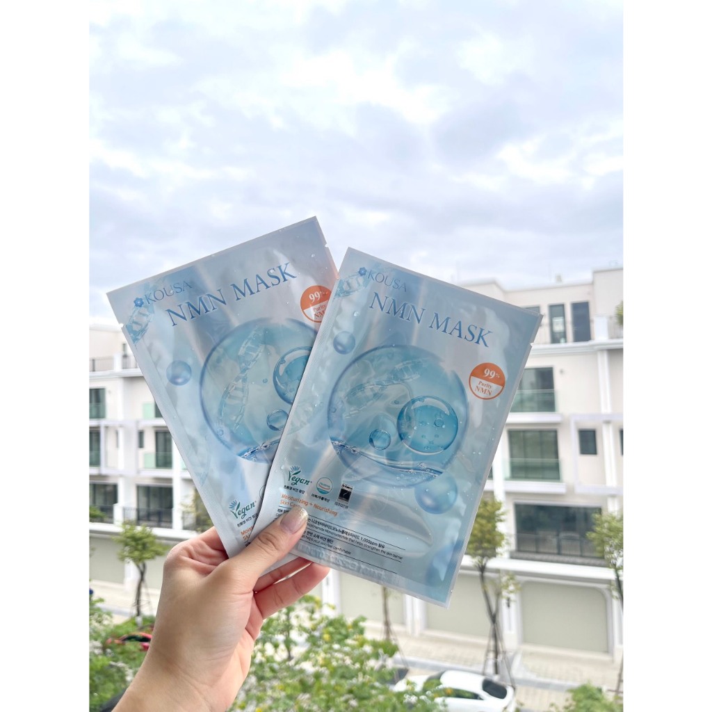 Mặt nạ NMN trắng da căng bóng - trẻ hoá và tái tạo da  1 hộp/8 miếng