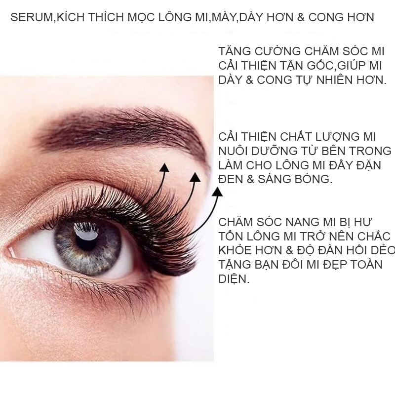 XIUSE Serum dưỡng lông mi,lông mày,tăng trưởng nhanh,dày và cong tự nhiên,dưỡng ẫm từ bên trong,ngăn ngừa gãy rụng