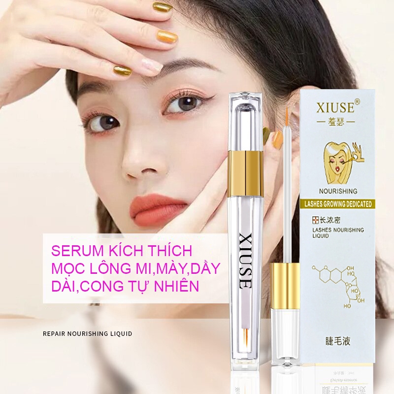 XIUSE Serum dưỡng lông mi,lông mày,tăng trưởng nhanh,dày và cong tự nhiên,dưỡng ẫm từ bên trong,ngăn ngừa gãy rụng