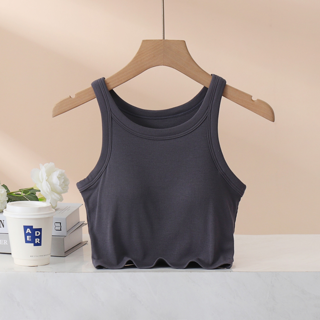 Áo Croptop Nữ, Áo 2 Dây Ba Lỗ Nữ Vải Cotton Co Giãn Thoáng Mát Có Đệm Mút Thoáng Mát Năng Động LA029 LA033
